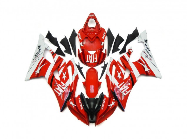 2008-2016 Red and White with Stars Yamaha R6 Fairings for Sale 2008-2016 Red and White with Stars Yamaha R6 Fairings for Sale