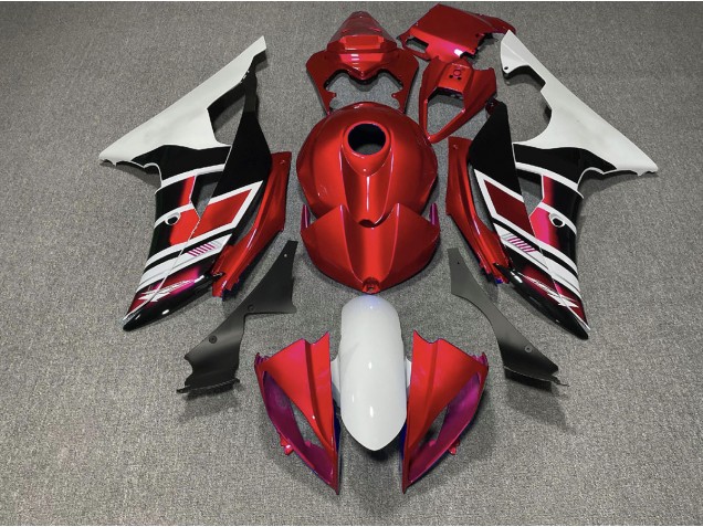 2008-2016 Red Black and White OEM Style Yamaha R6 Fairings for Sale