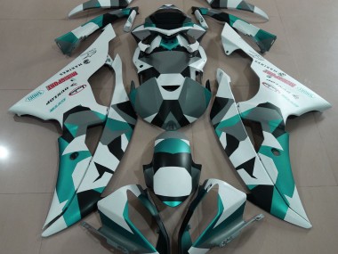 2008-2016 Seafoam Green Snow Camo Yamaha R6 Fairings for Sale