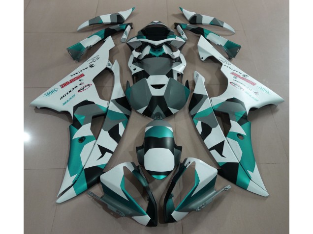 2008-2016 Seafoam Green Snow Camo Yamaha R6 Fairings for Sale 2008-2016 Seafoam Green Snow Camo Yamaha R6 Fairings for Sale