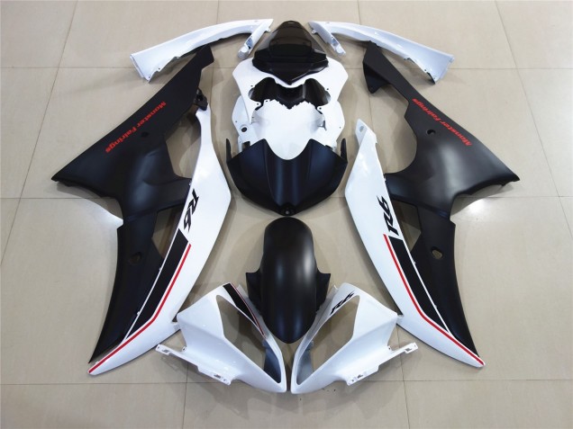 2008-2016 White with Black Custom OEM Style Yamaha R6 Fairings for Sale 2008-2016 White with Black Custom OEM Style Yamaha R6 Fairings for Sale