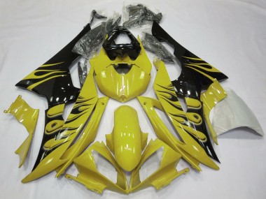2008-2016 Yellow Flame Style Yamaha R6 Fairings for Sale