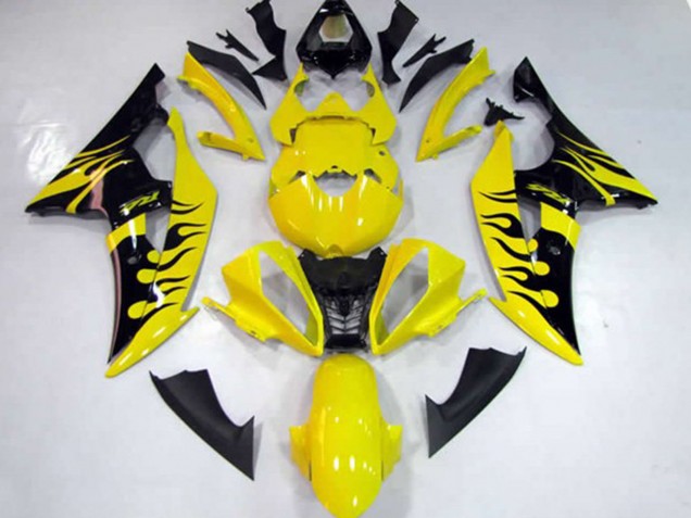 2008-2016 Yellow Flame Yamaha R6 Fairings for Sale 2008-2016 Yellow Flame Yamaha R6 Fairings for Sale