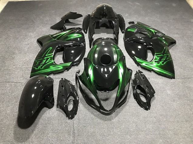 2008-2019 Gloss Black and Green Suzuki GSXR 1300 Fairings for Sale 2008-2019 Gloss Black and Green Suzuki GSXR 1300 Fairings for Sale