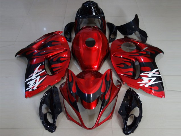 2008-2019 Vibrant Red & Flame Suzuki GSXR 1300 Fairings for Sale
