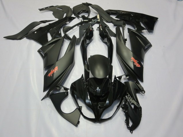 2009-2012 Black Kawasaki ZX6R Fairings for Sale 2009-2012 Black Kawasaki ZX6R Fairings for Sale