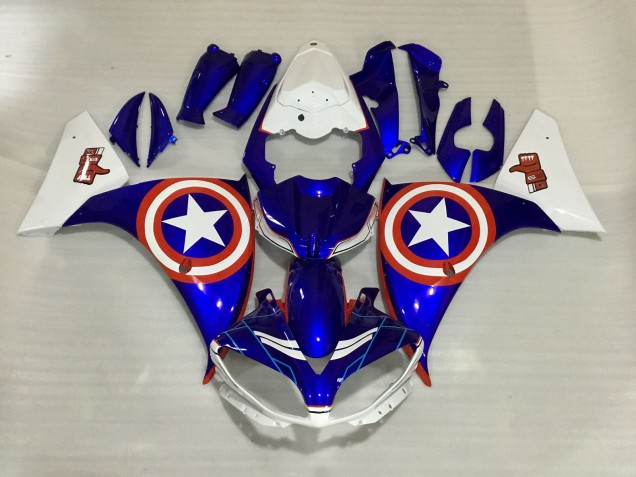 2009-2012 Captain America Yamaha R1 Fairings for Sale 2009-2012 Captain America Yamaha R1 Fairings for Sale