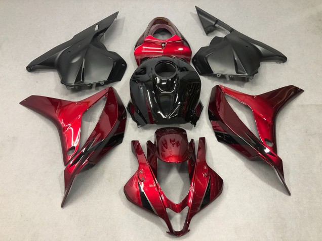 2009-2012 Deep Red with Black Honda CBR600RR Fairings for Sale 2009-2012 Deep Red with Black Honda CBR600RR Fairings for Sale