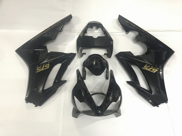 2009-2012 Gloss Black & Gold Triumph Daytona 675 Fairings for Sale 2009-2012 Gloss Black & Gold Triumph Daytona 675 Fairings for Sale