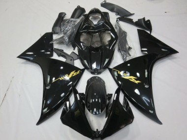 2009-2012 Gloss Black Gold Yamaha R1 Fairings for Sale