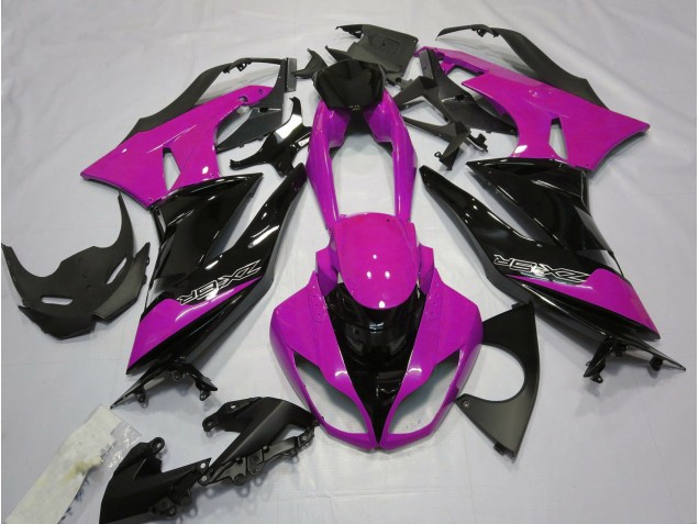 2009-2012 Gloss Pink and Black Kawasaki ZX6R Fairings for Sale 2009-2012 Gloss Pink and Black Kawasaki ZX6R Fairings for Sale