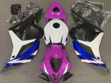 2009-2012 Gloss Pink White and Blue Honda CBR600RR Fairings for Sale