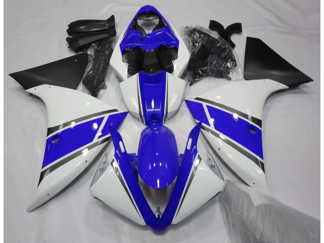 2009-2012 Gloss White and Blue Yamaha R1 Fairings for Sale 2009-2012 Gloss White and Blue Yamaha R1 Fairings for Sale