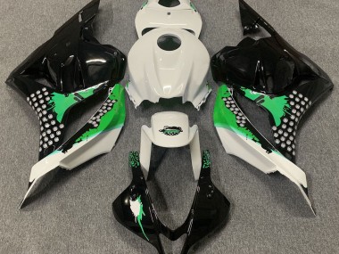 2009-2012 Gloss White & Green Splatter Honda CBR600RR Fairings for Sale