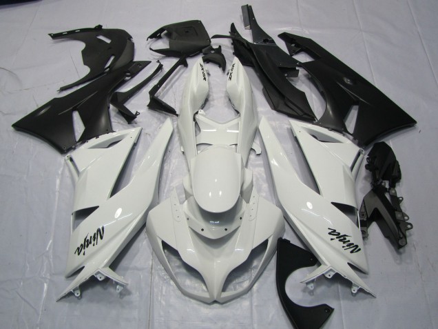 2009-2012 Gloss White Kawasaki ZX6R Fairings for Sale 2009-2012 Gloss White Kawasaki ZX6R Fairings for Sale