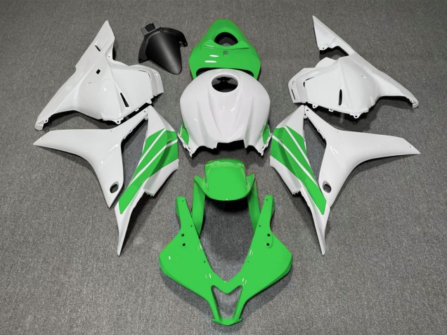2009-2012 Green and White Side Stripe Honda CBR600RR Fairings for Sale 2009-2012 Green and White Side Stripe Honda CBR600RR Fairings for Sale