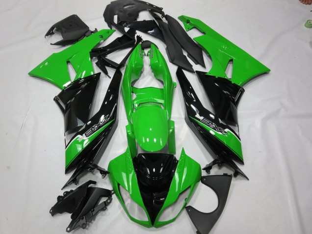 2009-2012 Green Black Kawasaki ZX6R Fairings for Sale 2009-2012 Green Black Kawasaki ZX6R Fairings for Sale