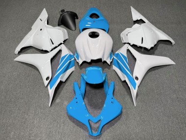 2009-2012 Light Blue and White Side Stripe Honda CBR600RR Fairings for Sale