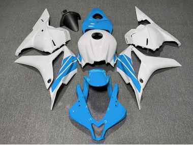 2009-2012 Light Blue and White Side Stripe Honda CBR600RR Fairings for Sale