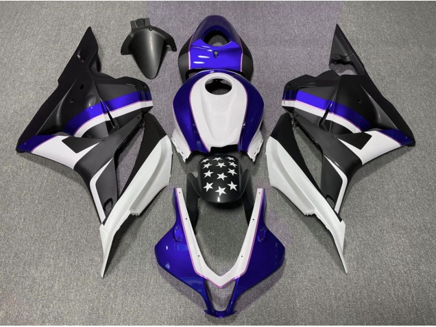 2009-2012 Matte Black and Dark Blue Star Honda CBR600RR Fairings for Sale 2009-2012 Matte Black and Dark Blue Star Honda CBR600RR Fairings for Sale