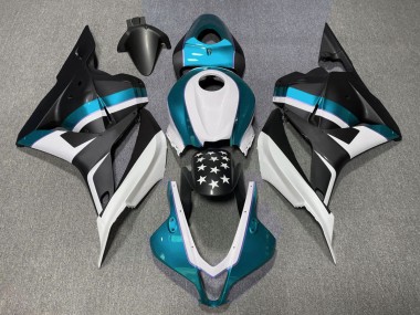 2009-2012 Matte Black and Light Blue Star Honda CBR600RR Fairings for Sale