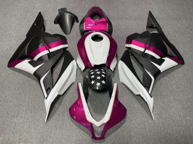 2009-2012 Matte Black and Pink Star Honda CBR600RR Fairings for Sale