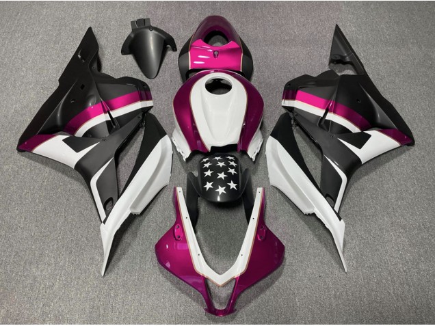 2009-2012 Matte Black and Pink Star Honda CBR600RR Fairings for Sale 2009-2012 Matte Black and Pink Star Honda CBR600RR Fairings for Sale