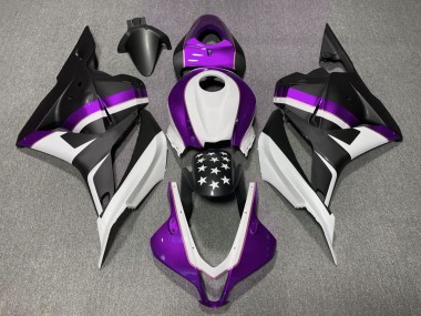 2009-2012 Matte Black and Purple Star Honda CBR600RR Fairings for Sale