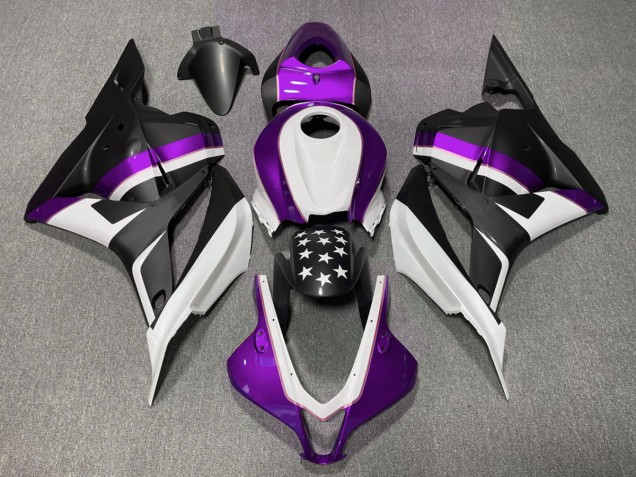 2009-2012 Matte Black and Purple Star Honda CBR600RR Fairings for Sale 2009-2012 Matte Black and Purple Star Honda CBR600RR Fairings for Sale
