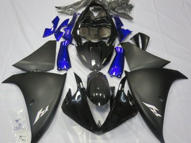 2009-2012 Matte Black & Blue Yamaha R1 Fairings for Sale