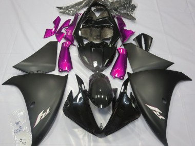 2009-2012 Matte Black & Pink Yamaha R1 Fairings for Sale