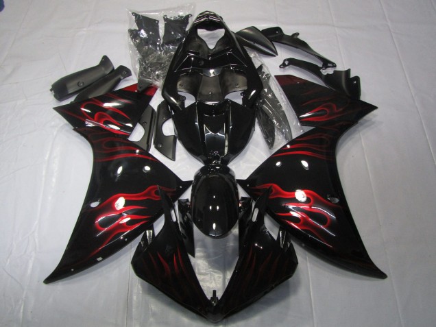 2009-2012 Red Flame Yamaha R1 Fairings for Sale 2009-2012 Red Flame Yamaha R1 Fairings for Sale