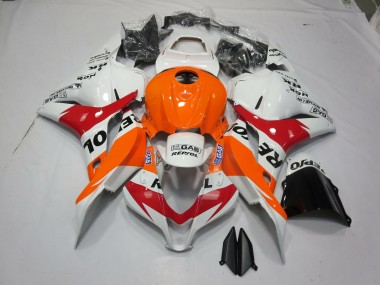 2009-2012 White Orange Repsol Honda CBR600RR Fairings for Sale