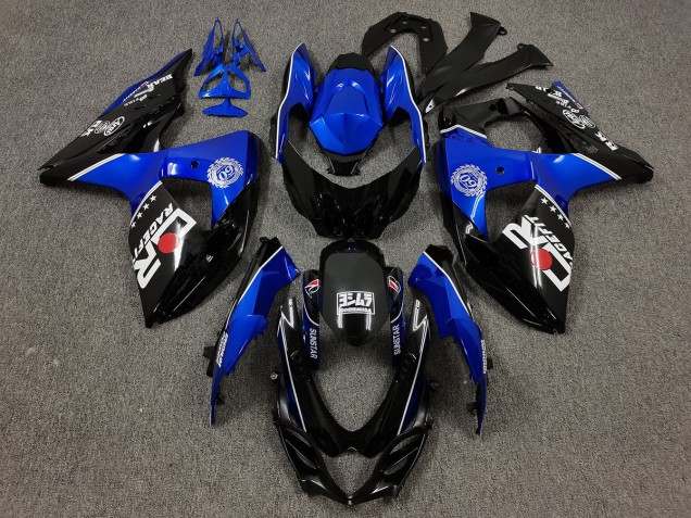 2009-2016 Black and Blue with Custom Logos Suzuki GSXR 1000 Fairings for Sale 2009-2016 Black and Blue with Custom Logos Suzuki GSXR 1000 Fairings for Sale
