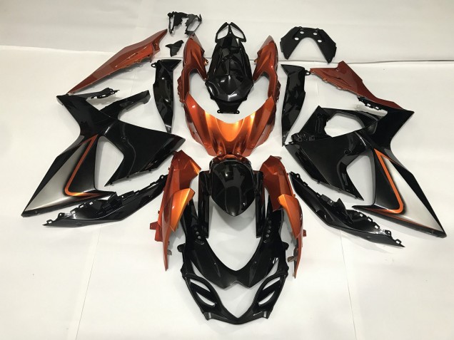 2009-2016 Gloss Black and Shiny Orange Suzuki GSXR 1000 Fairings for Sale 2009-2016 Gloss Black and Shiny Orange Suzuki GSXR 1000 Fairings for Sale