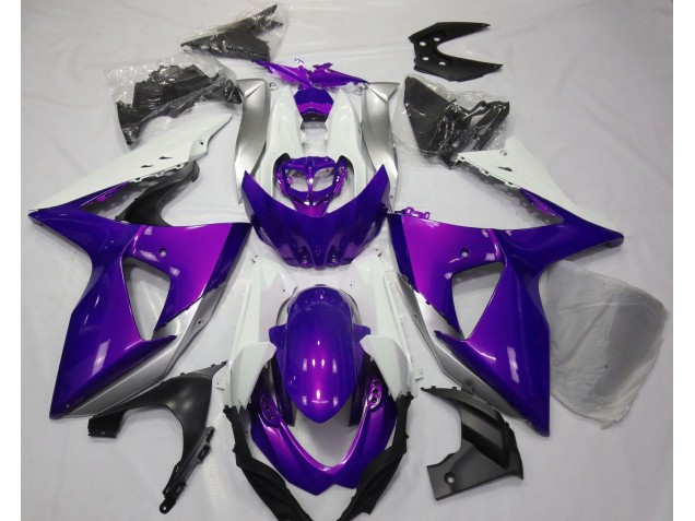 2009-2016 Gloss Purple & White Suzuki GSXR 1000 Fairings for Sale 2009-2016 Gloss Purple & White Suzuki GSXR 1000 Fairings for Sale