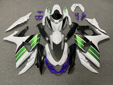 2009-2016 Gloss White Green Black and Purple Suzuki GSXR 1000 Fairings for Sale
