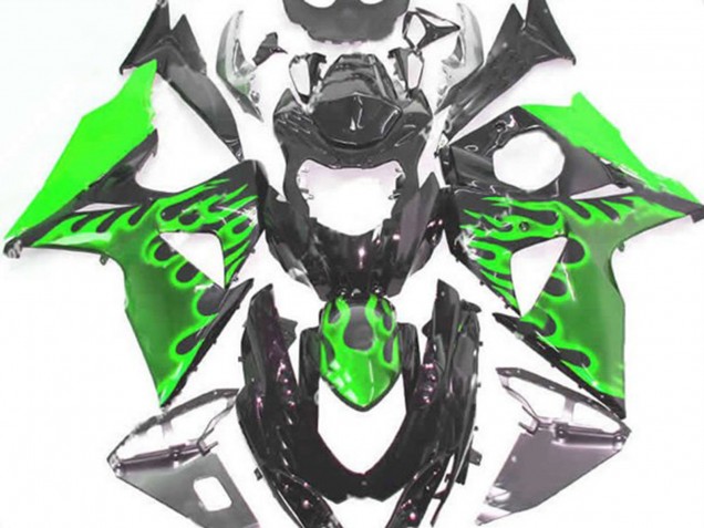 2009-2016 Green Flame Suzuki GSXR 1000 Fairings for Sale 2009-2016 Green Flame Suzuki GSXR 1000 Fairings for Sale
