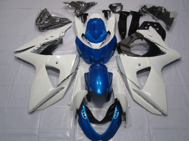 2009-2016 White and Blue Suzuki GSXR 1000 Fairings for Sale 2009-2016 White and Blue Suzuki GSXR 1000 Fairings for Sale