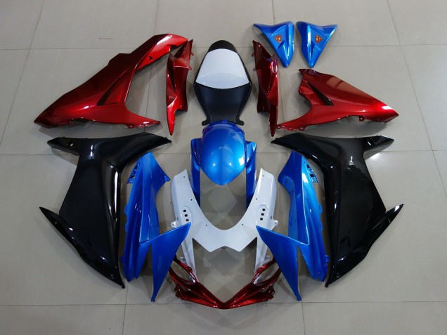 2011-2020 Custom Red Black and Blue Suzuki GSXR 600-750 Fairings for Sale 2011-2020 Custom Red Black and Blue Suzuki GSXR 600-750 Fairings for Sale