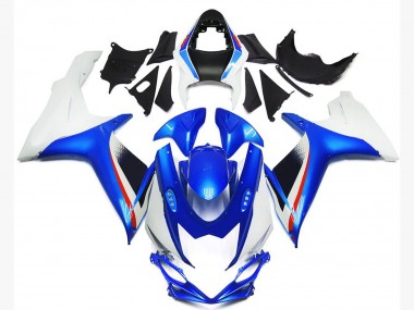2011-2020 Deep Blue and Gloss White Style Suzuki GSXR 600-750 Fairings for Sale