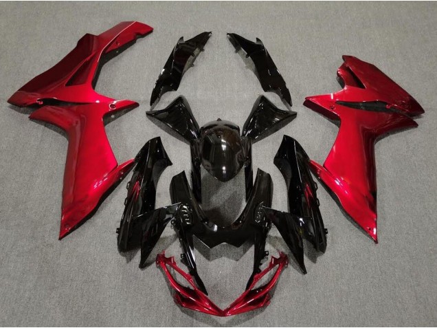 2011-2020 Gloss Black and Lava Red Suzuki GSXR 600-750 Fairings for Sale 2011-2020 Gloss Black and Lava Red Suzuki GSXR 600-750 Fairings for Sale
