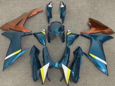 2011-2020 Gloss Light Blue and Orange Suzuki GSXR 600-750 Fairings for Sale
