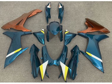 2011-2020 Gloss Light Blue and Orange Suzuki GSXR 600-750 Fairings for Sale