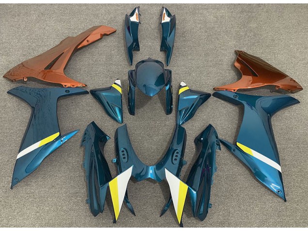 2011-2020 Gloss Light Blue and Orange Suzuki GSXR 600-750 Fairings for Sale 2011-2020 Gloss Light Blue and Orange Suzuki GSXR 600-750 Fairings for Sale
