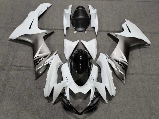 2011-2020 Gloss White and Silver Style Suzuki GSXR 600-750 Fairings for Sale