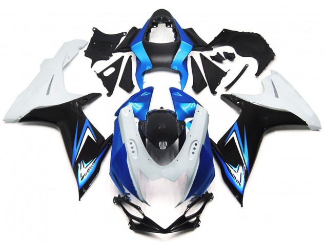 2011-2020 Light Blue and Gloss White Style with Black Suzuki GSXR 600-750 Fairings for Sale 2011-2020 Light Blue and Gloss White Style with Black Suzuki GSXR 600-750 Fairings for Sale