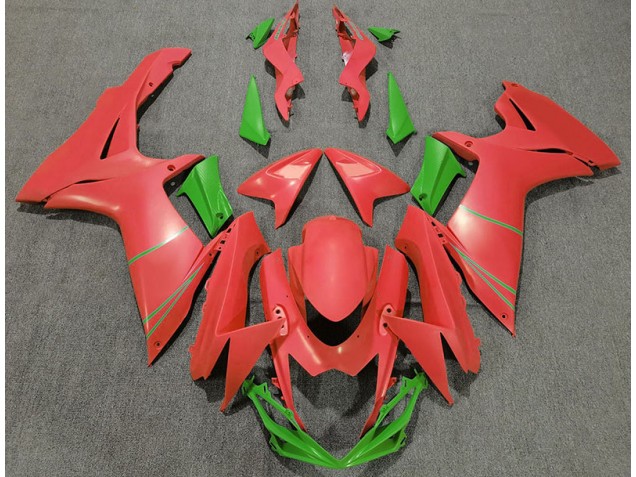 2011-2020 Matte Grapefruit Red & Green Suzuki GSXR 600-750 Fairings for Sale 2011-2020 Matte Grapefruit Red & Green Suzuki GSXR 600-750 Fairings for Sale