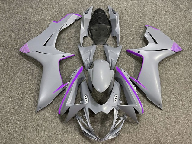 2011-2020 Matte Nardo Gray & Purple Accents Suzuki GSXR 600-750 Fairings for Sale 2011-2020 Matte Nardo Gray & Purple Accents Suzuki GSXR 600-750 Fairings for Sale