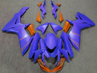 2011-2020 Matte Ocean Blue & Orange Suzuki GSXR 600-750 Fairings for Sale